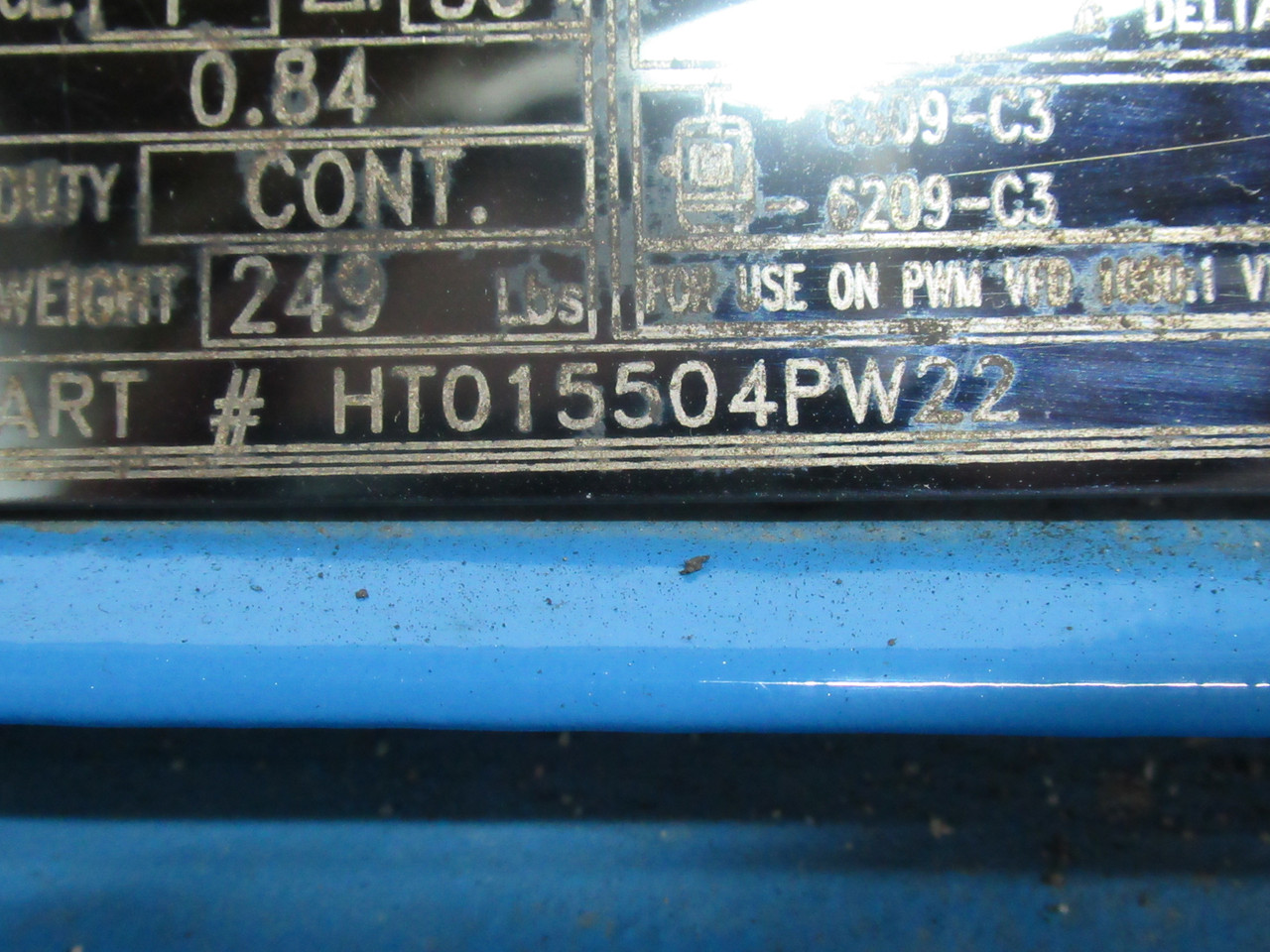 Weg Inverter/Severe Duty 15HP 11kW 1765RPM 575V 254T TEFC 3Ph 14.2A 60Hz USED