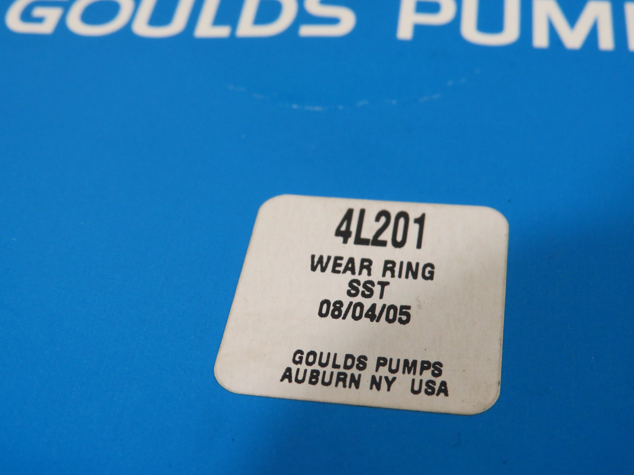 Goulds Pumps 4L201 Stainless Steel Wear Ring ! NEW !