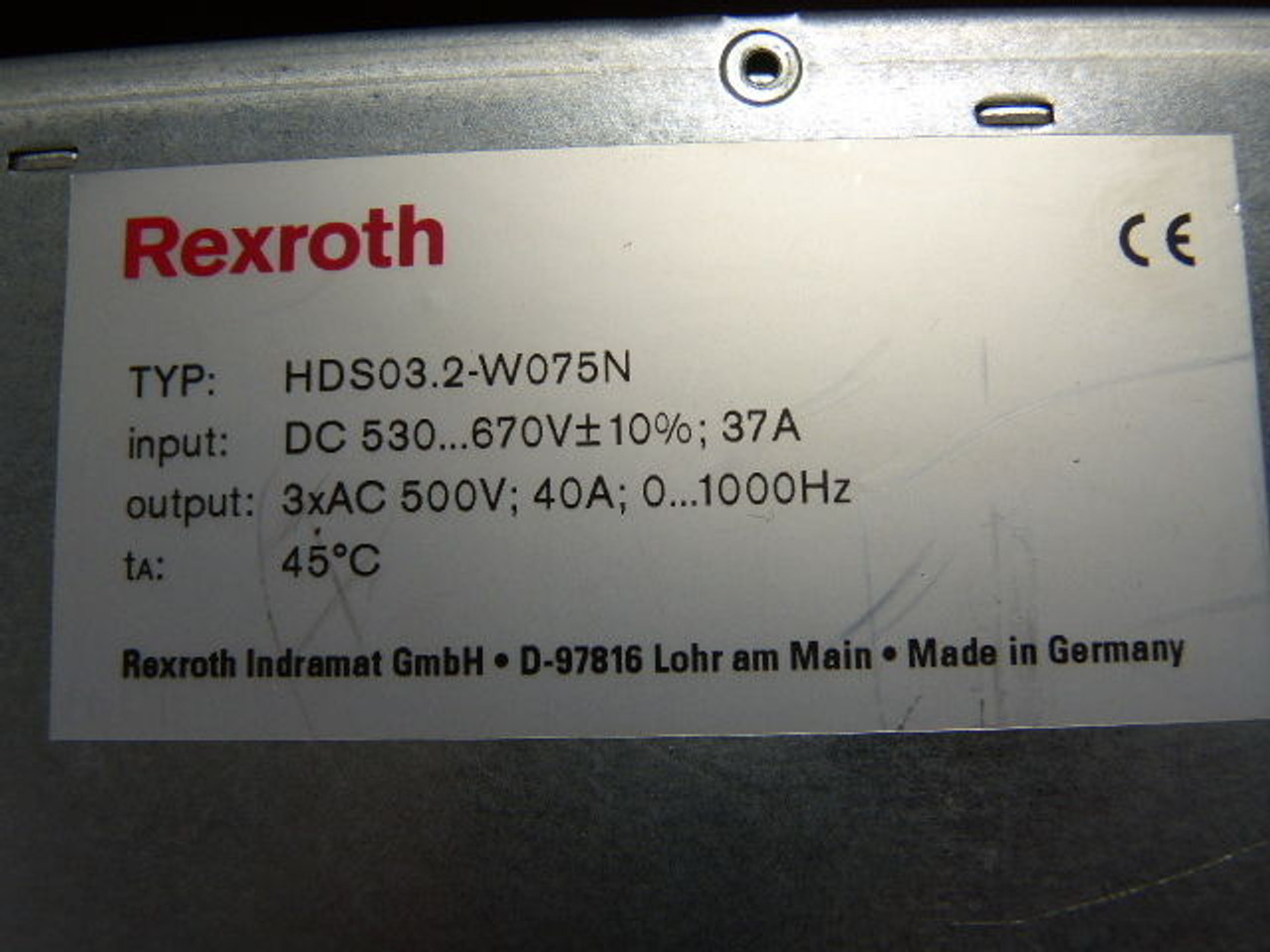 Rexroth/Bosch HDS03.2-W075N-HA01-01-FW Servo AC Drive ! NEW !