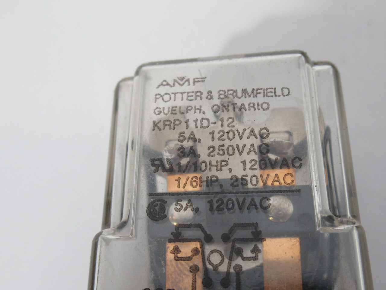 AMF Potter & Brumfield KRP11D-12VAC Relay 12VAC 5A@120VAC 8-Pin ! NEW !