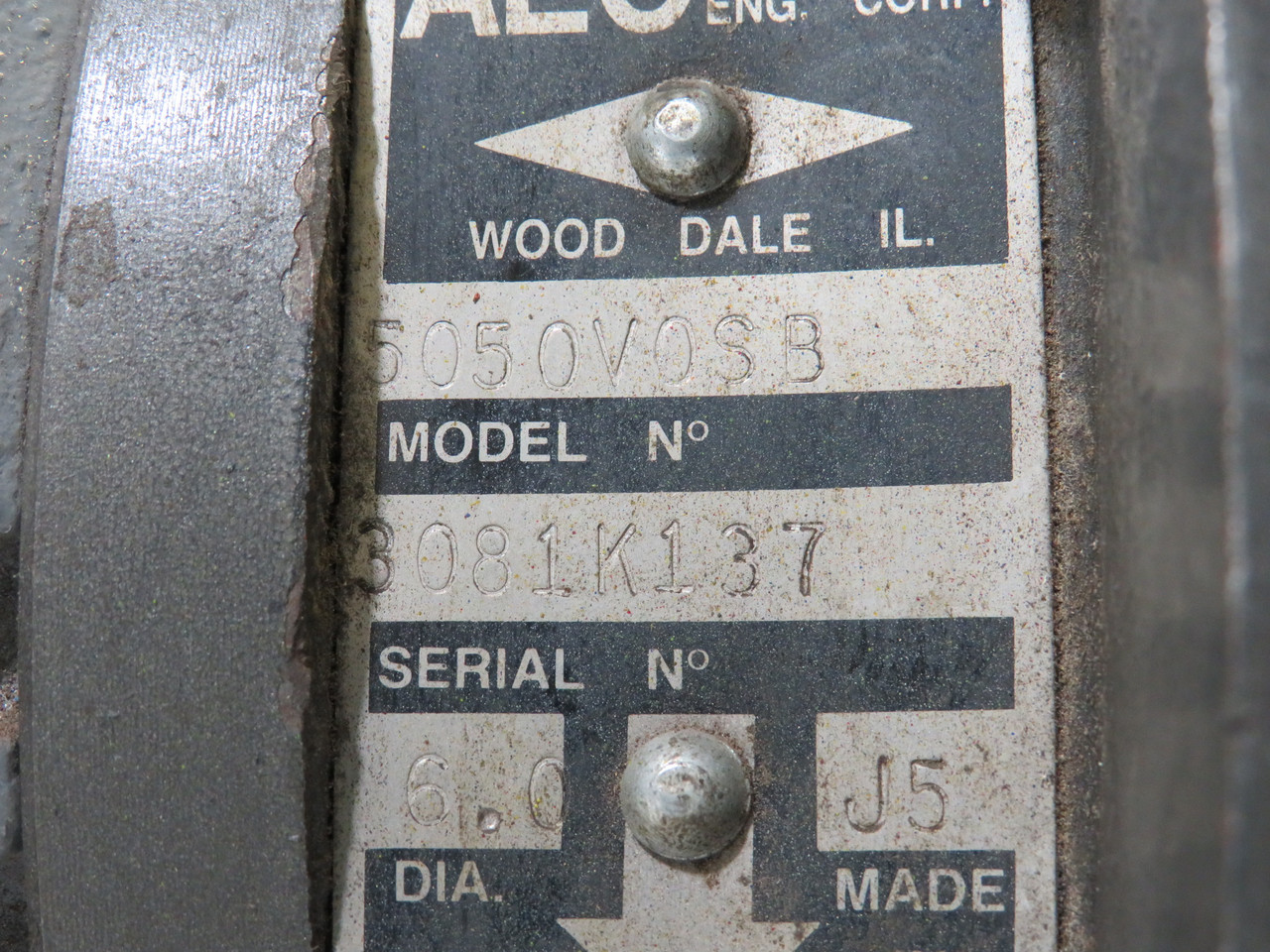 AEC 5050V0SB Pump C/W Baldor AC Motor 5HP 3450RPM 575V COSMETIC DAMAGE USED