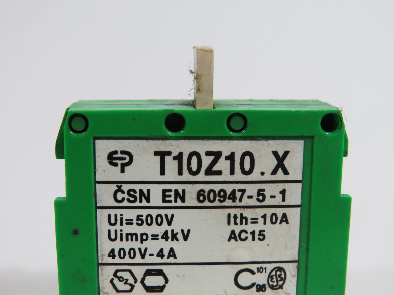 Elektro Pristroj T10Z10.X Contact Block 1NO 500V 10A USED