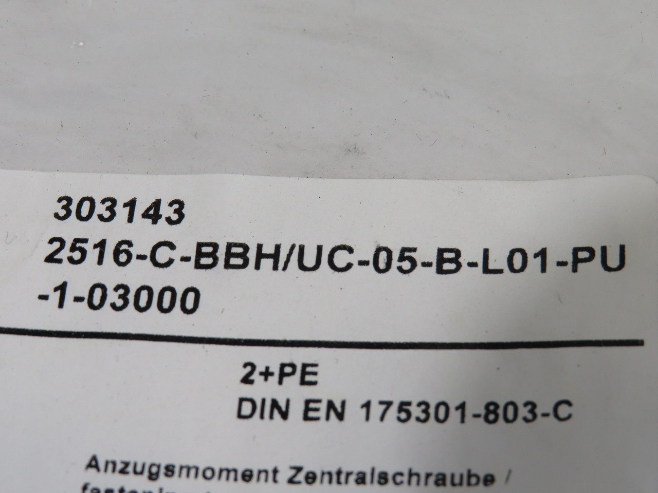 Burkert 303143 Valve Connector 100-120VAC/DC 1A NWB