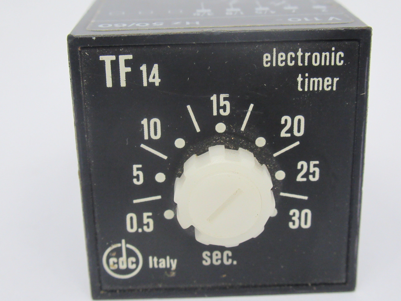 CDC TF14 Electronic Timer 0.5-30Sec. 110V@50/60Hz 8-Pin USED