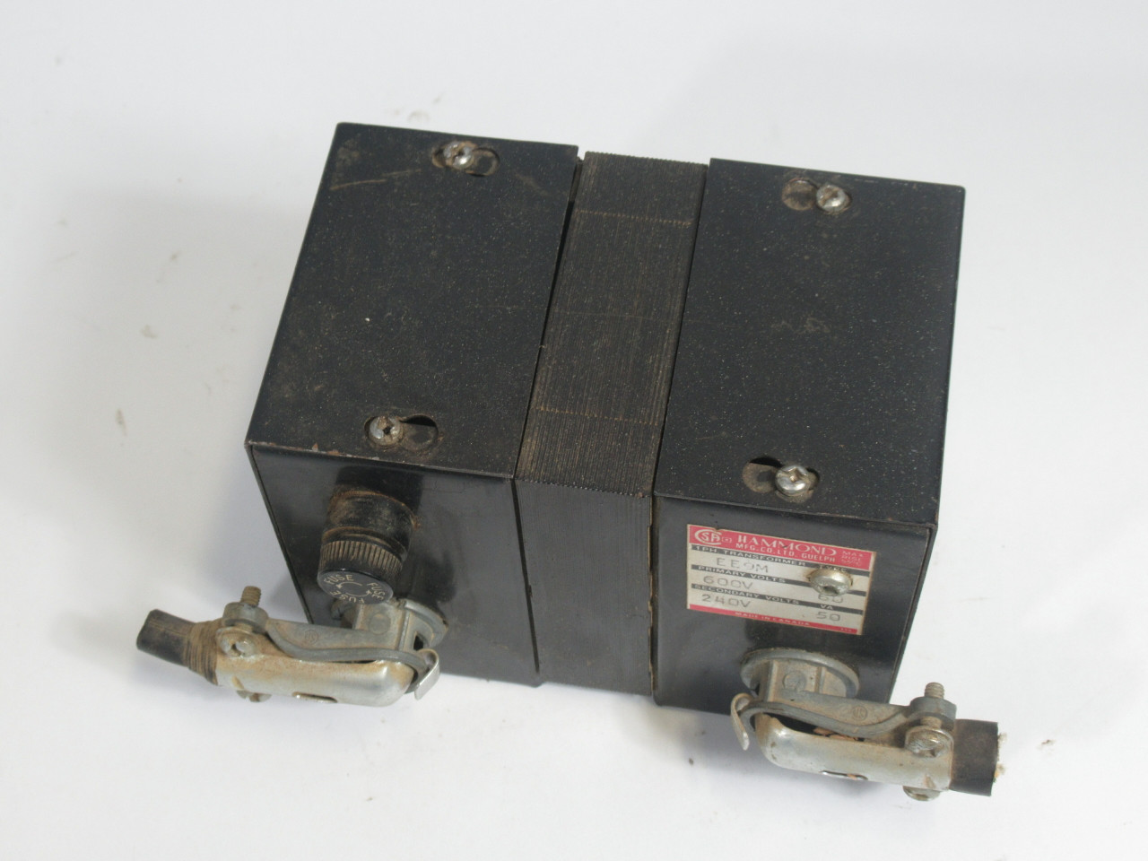 Hammond EE9M Type E Transformer 50VA Pri.600V Sec.240V 60Hz 1Ph USED