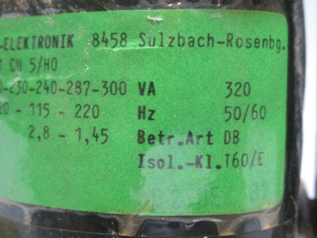 Jura-Elektronik JEST-CU-5/H0 Transformer w/Terminals 320VA *Cut Cable* USED