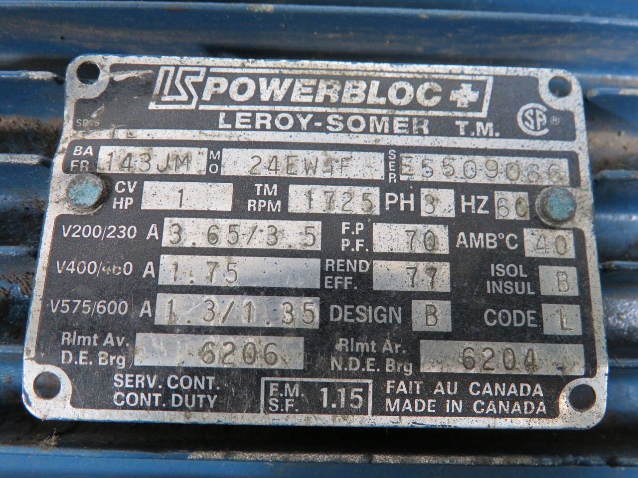 Darling Duro 1CW Centrifugal Pump C/W Leroy-Somer AC Motor PEELING PAINT USED