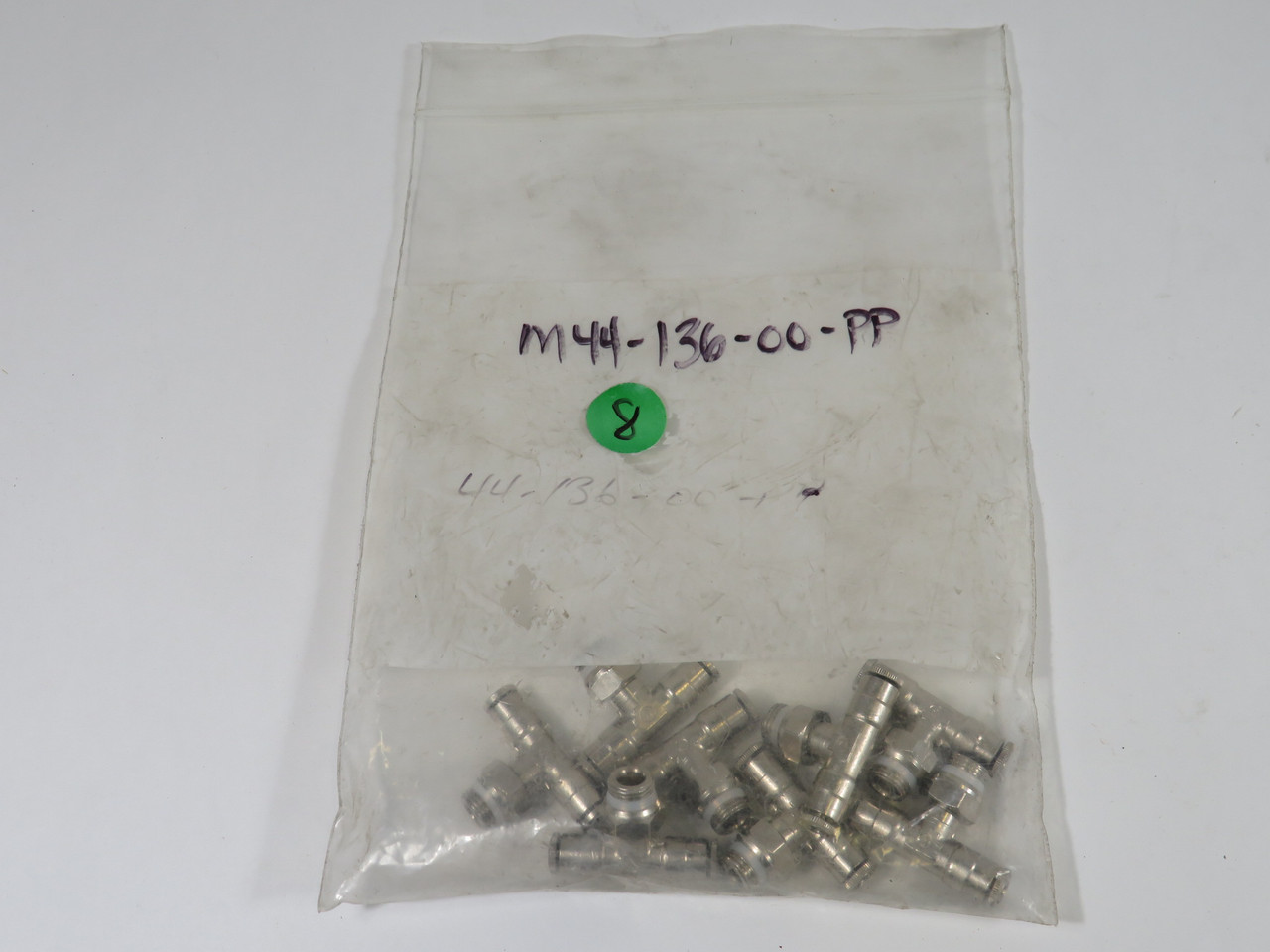 Generic Push-In Metal T-Fitting 1/8" Thread x 1/8" Tube OD Lot of 8 ! NWB !