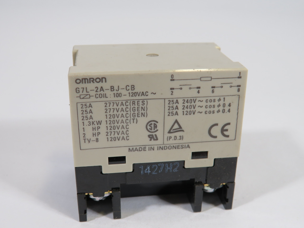 Omron G7L-2A-BJ-CB AC100/120 Relay 100-120V 6-Screw Terminal Box of 8 ! NEW !