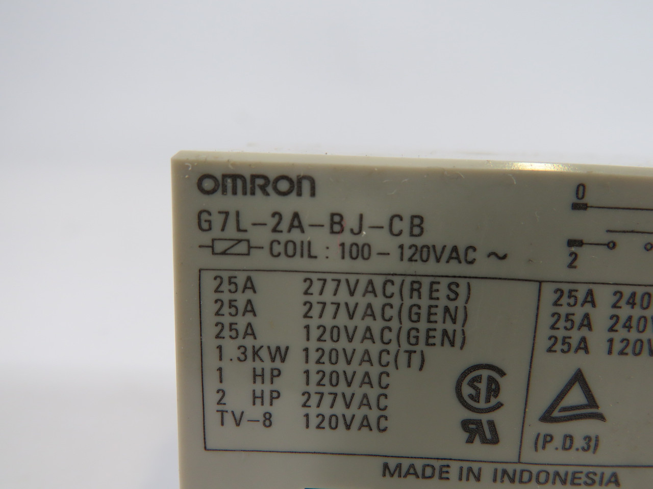 Omron G7L-2A-BJ-CB AC100/120 Relay 100-120V 6-Screw Terminal Box of 8 ! NEW !