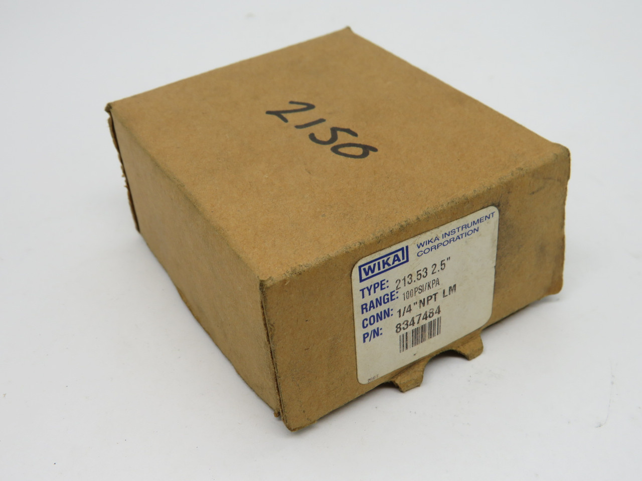 Wika 8347484 Type 213.53 Liquid Filled Gauge 0-100psi 2.5" D 1/4" NPT LM ! NEW !