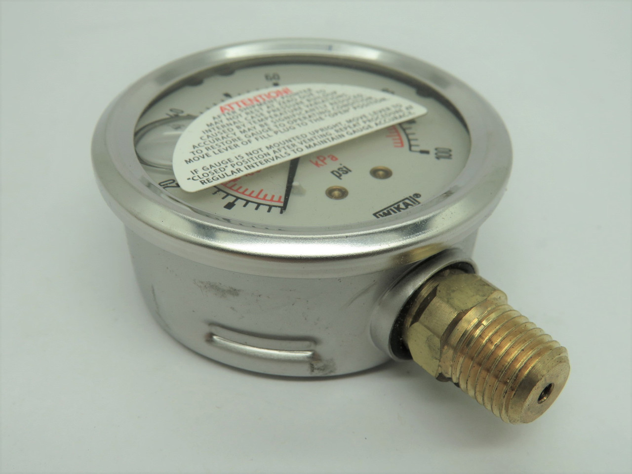 Wika 8347484 Type 213.53 Liquid Filled Gauge 0-100psi 2.5" D 1/4" NPT LM ! NEW !