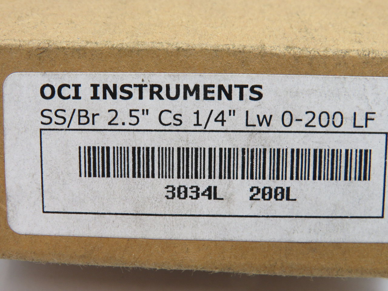 OCI 3034L-200L Liquid Filled Stainless Gauge 0-200psi 2.5" D 1/4" NPT LM ! NEW !