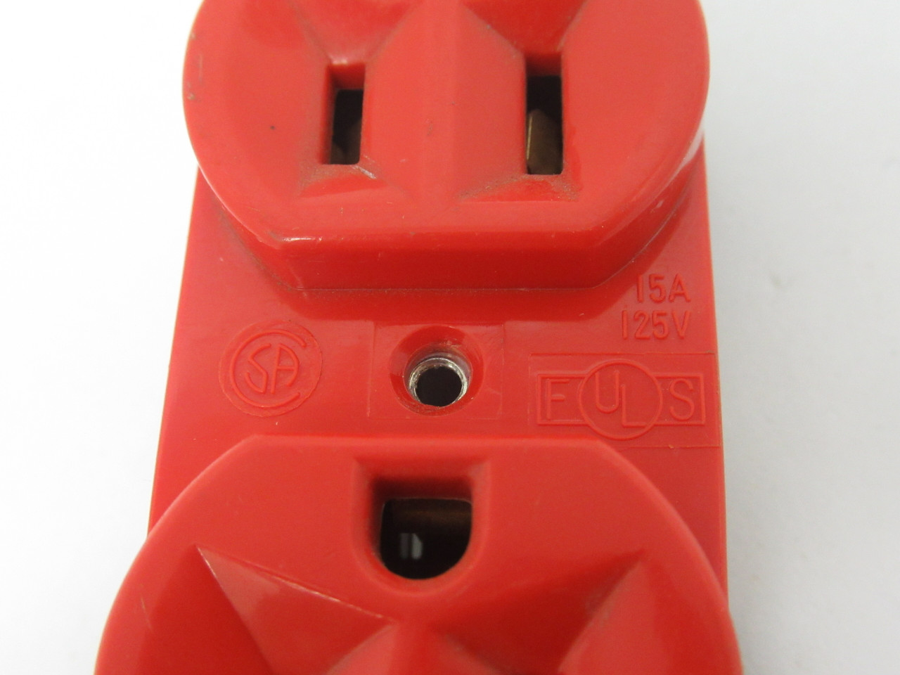 Pass & Seymour PS8200-HRED Red Duplex Receptacle 15A 125V 3W 2P USED
