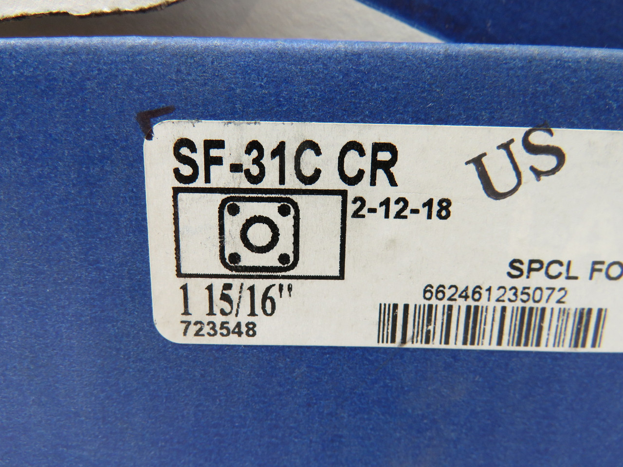 Sealmaster SF-31C-CR Flange-Mount Bearing Unit 1-15/16" Bore SHELF WEAR ! NEW !