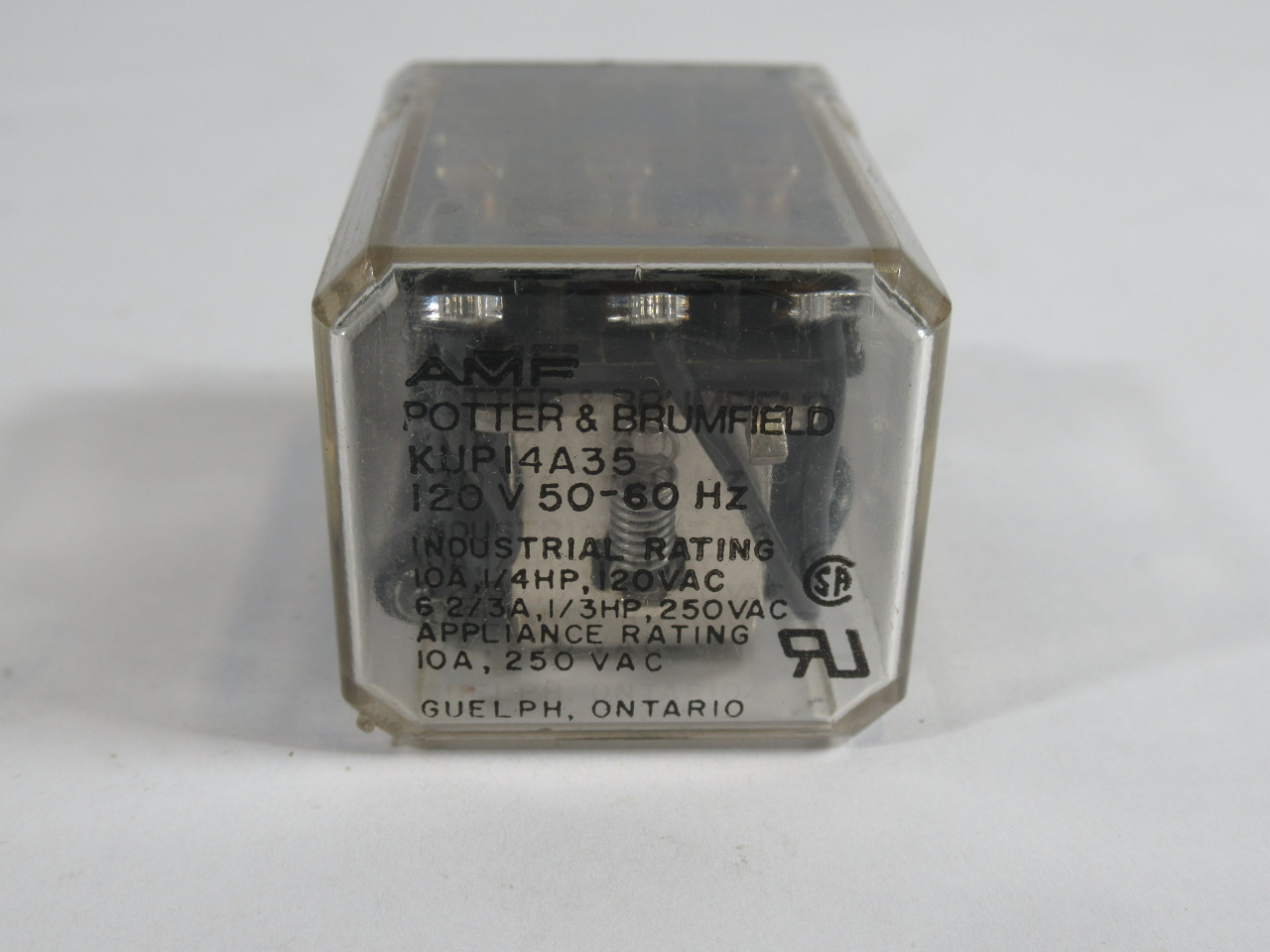 AMF Potter & Brumfield KUP14A35 Relay 120V 50/60Hz USED