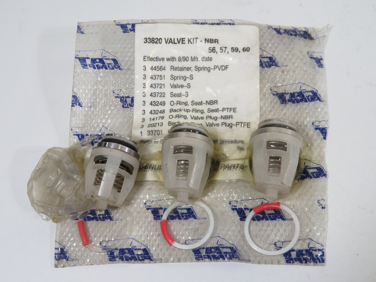 CAT Pumps 33820 Valve Kit for 56, 57, 59, 60 Pumps DAMAGE/MISSING O-RING ! NWB !