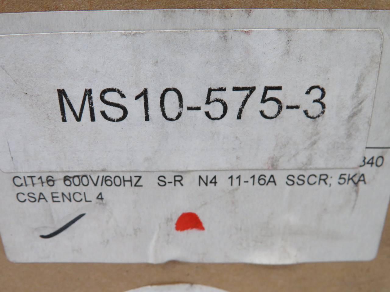 Flodraulic MS10-575-3 Magnetic Motor Starter NEMA 4 Enclosure w/ E-Stop NOP