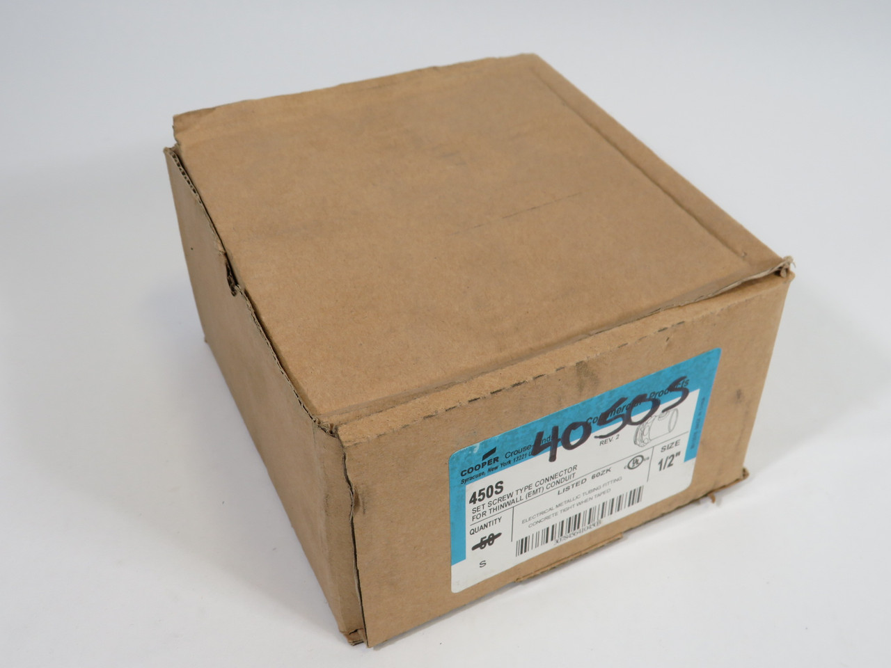 Crouse-Hinds 450S EMT Set Screw Connector 1/2" Lot of 37 NEW