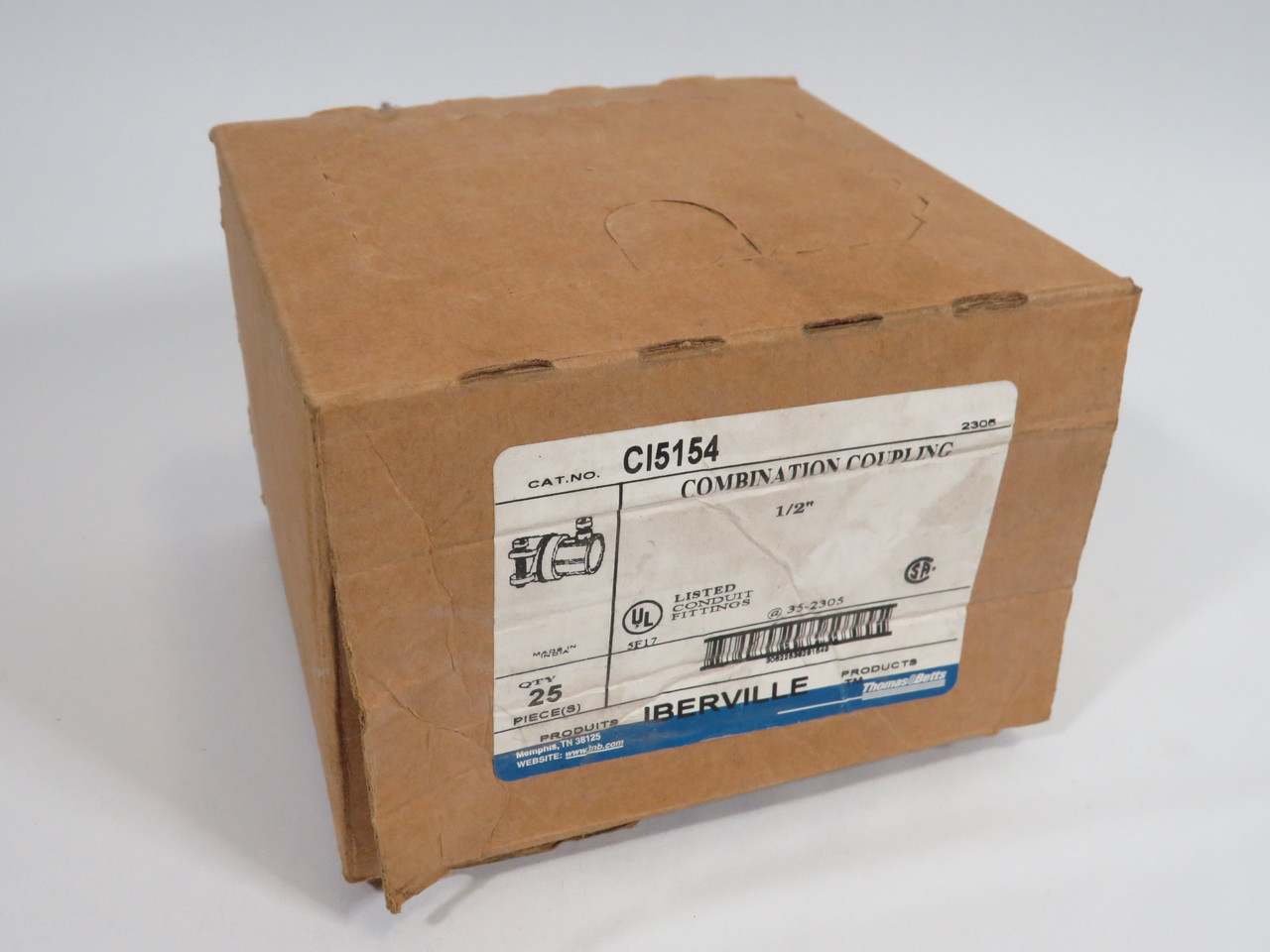 Thomas & Betts CI5154 EMT/Flexible Coupling 1/2" Box of 25 NEW