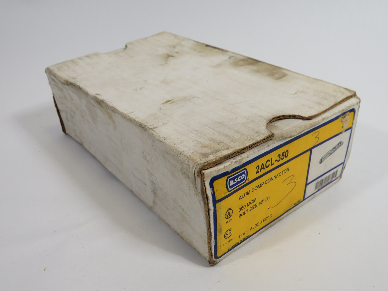 Ilsco 2ACL-350 Aluminum Compression Lug 350kcmil Die No. 14 Box of 3 NEW