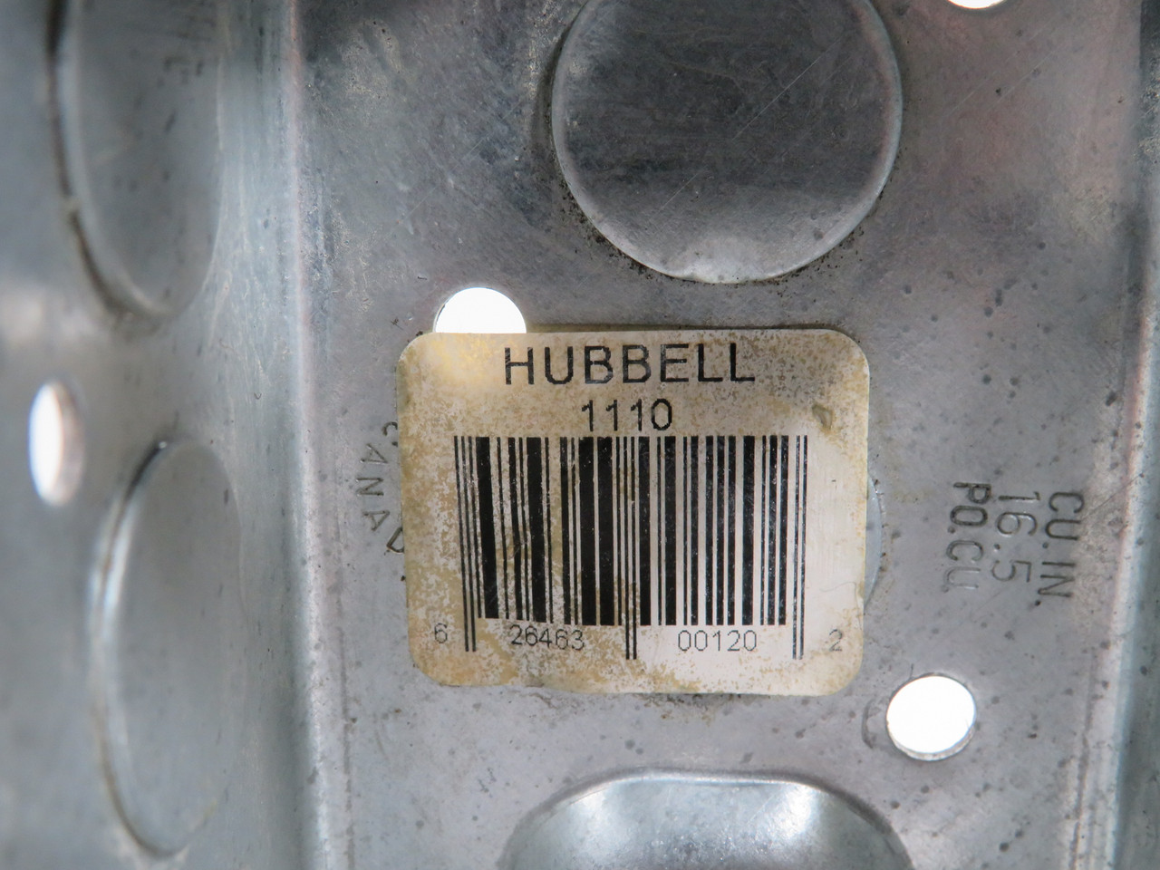 Hubbell 1110 Utility Box 1-7/8" Deep w/ Ground Screw USED