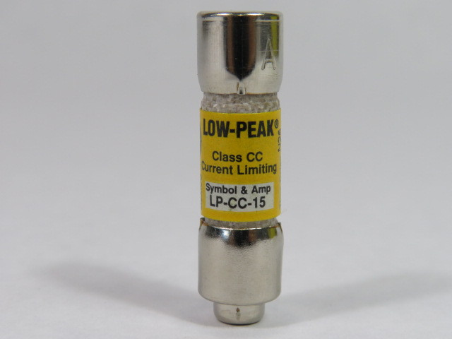 Bussmann LP-CC-15 Low-Peak Time Delay Current Limiting Fuse 15A 600V USED