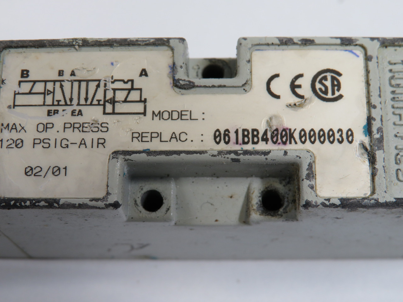 Numatics 061BB400K000030 Solenoid Valve 110-120V 50/60Hz SHELF WEAR USED