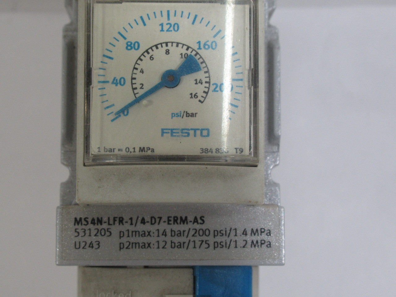 Festo 531205 1/4" Lubricator Filter Regulator 200 psi/1.4mPa *No Cap* USED