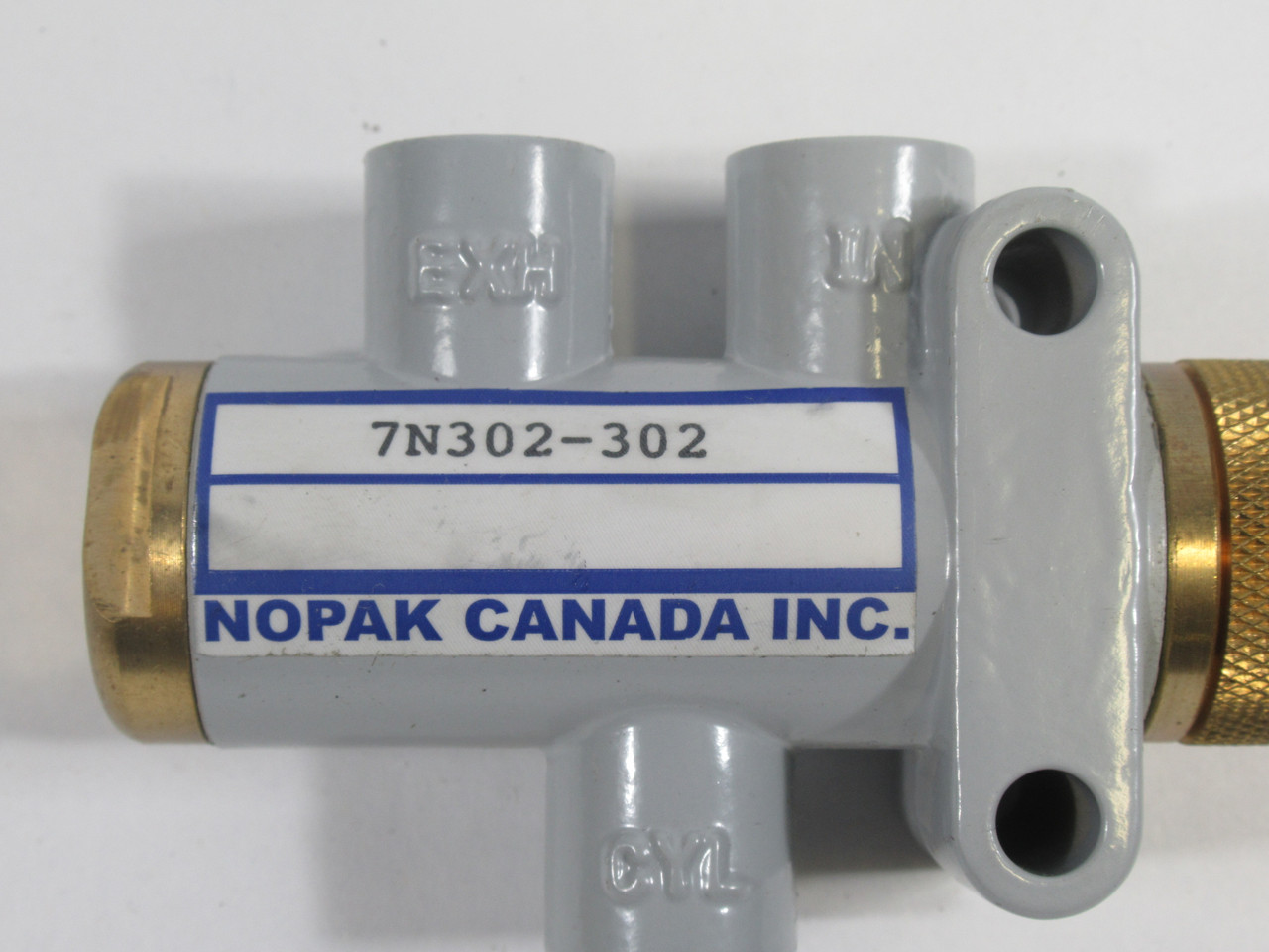 Nopak 7N302-302 Heavy Duty Brass Push Button Valve 3 Ports 1/4" ! NOP !