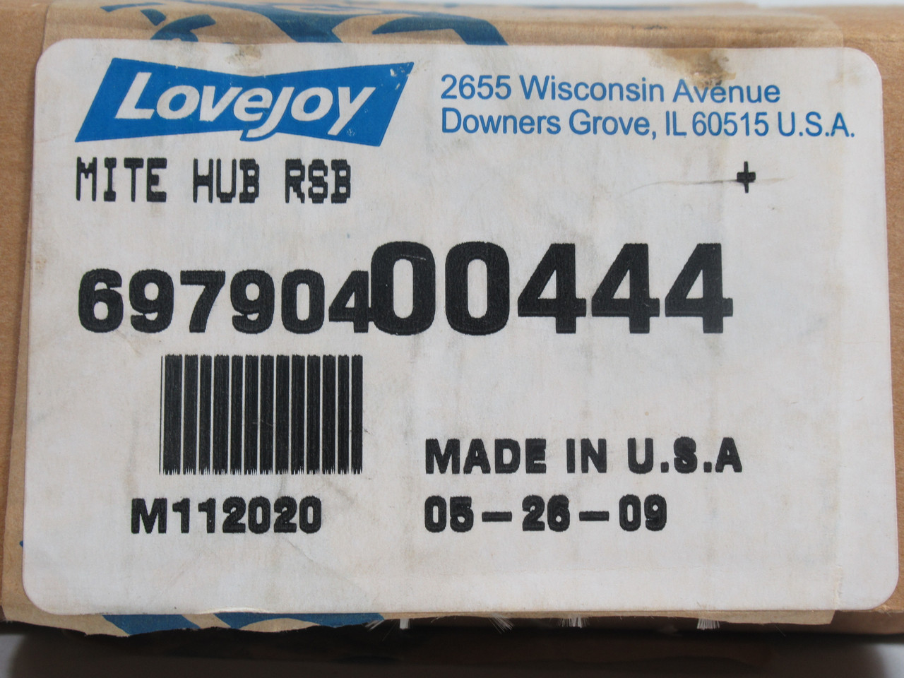 LoveJoy 69790400444 Gear Coupling MITE Hub 1-3/4"D 1-1/8"LTB SHELF WEAR ! NEW !
