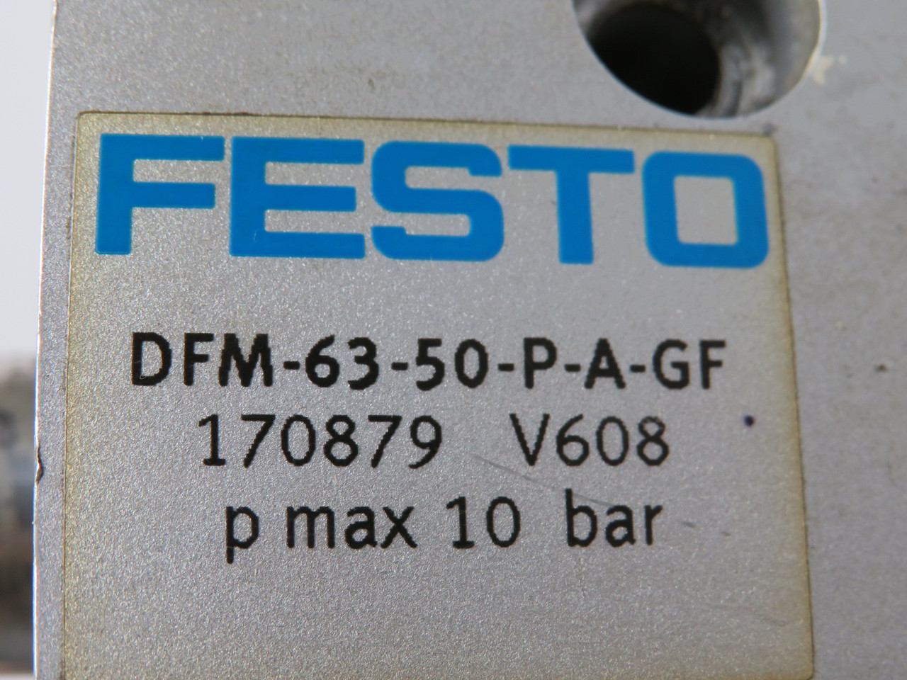 Festo 170879 DFM-63-50-P-A-GF Guide Cylinder 63mm B 50mm S SHELF WEAR USED