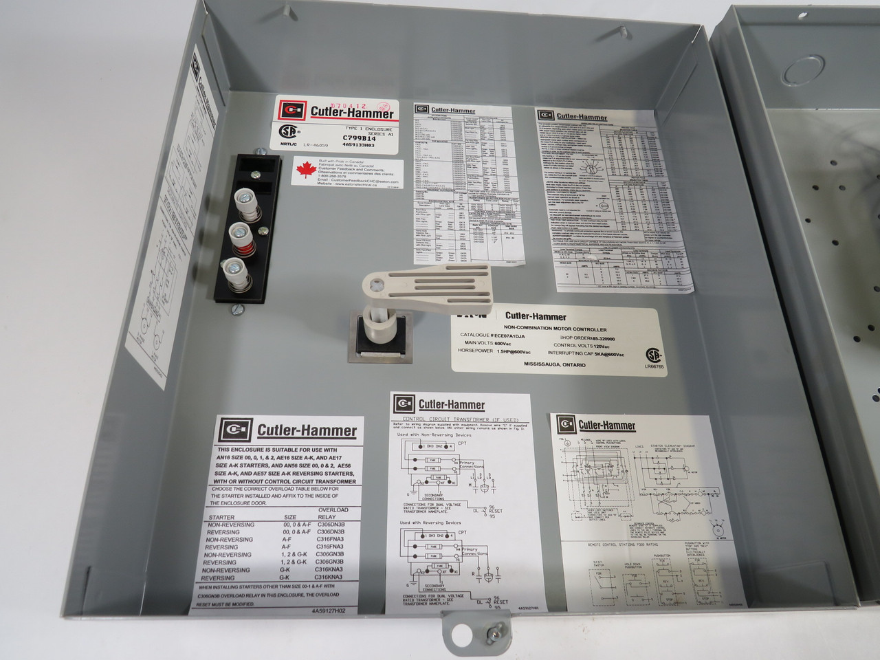 Cutler-Hammer ECE07A1DJA Enclosed Motor Controller 600/120V 115 5KA ! NEW !