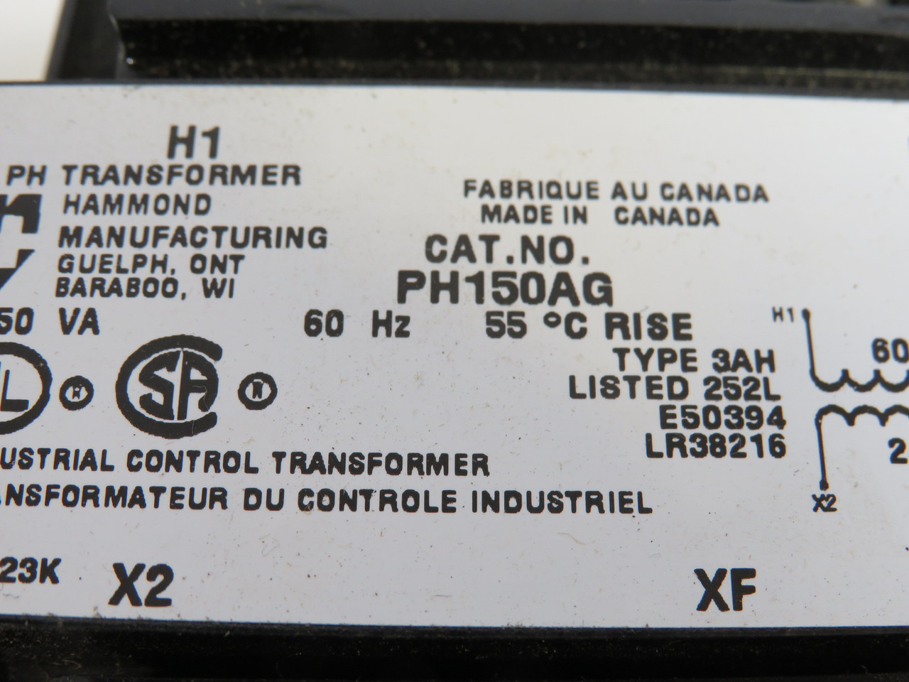 Hammond PH150AG Transformer 150VA Pri 600V Sec 24V 60Hz ! NEW !