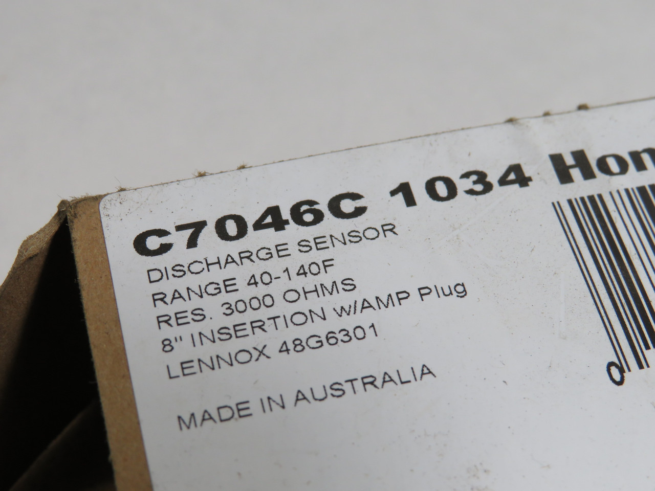 Honeywell C7046C1034 Discharge Sensor 8" 40-140°F Lennox 48G6301 ! NEW !