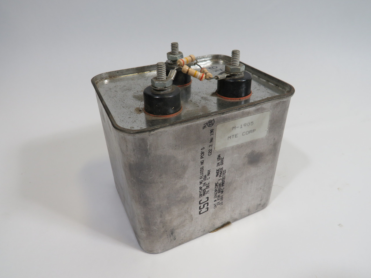 Sprague 2X63BCDMC Capacitor 2000KVA 600V 3Ph 60Hz MTE M-1905 USED