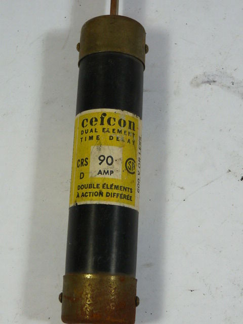 Cefcon CRS-90 Time Delay Dual Element Fuse 90A 600V USED