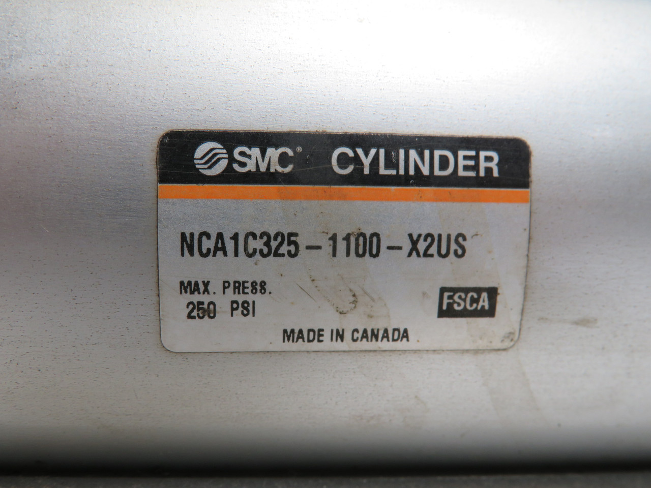 SMC NCA1C325-1100-X2US Med Duty Air Cylinder 3.25" B 11" S SHELF WEAR USED