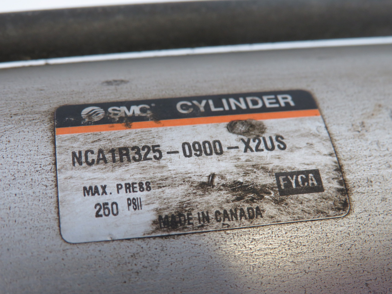 SMC NCA1R325-0900-X2US Med Duty Air Cylinder 3.25"B 9"S SHELF WEAR USED