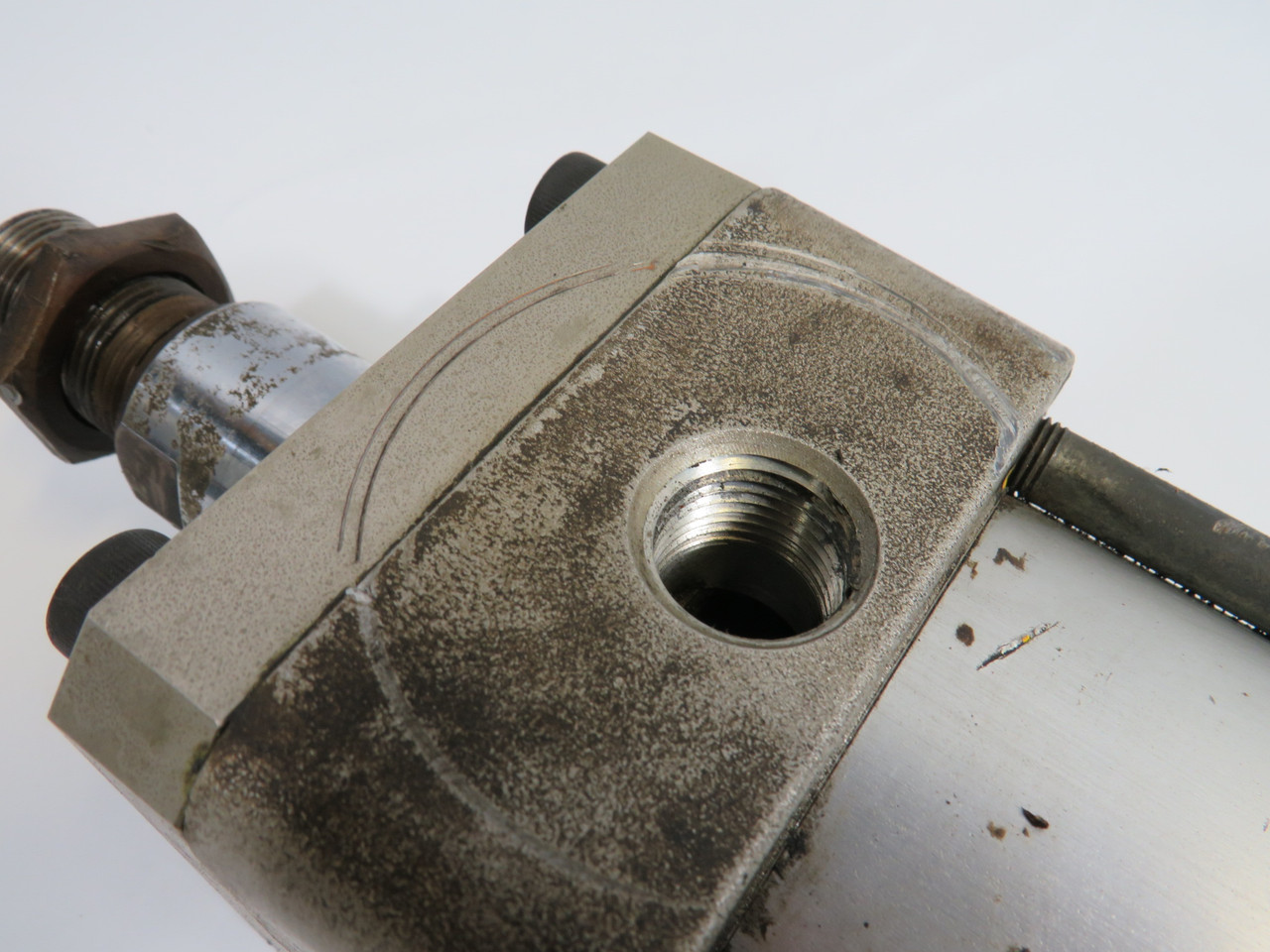 SMC NCA1C325-0900-XB5 Med Duty Air Cylinder 3.25"B 9"S w/Clevis SHELF WEAR USED