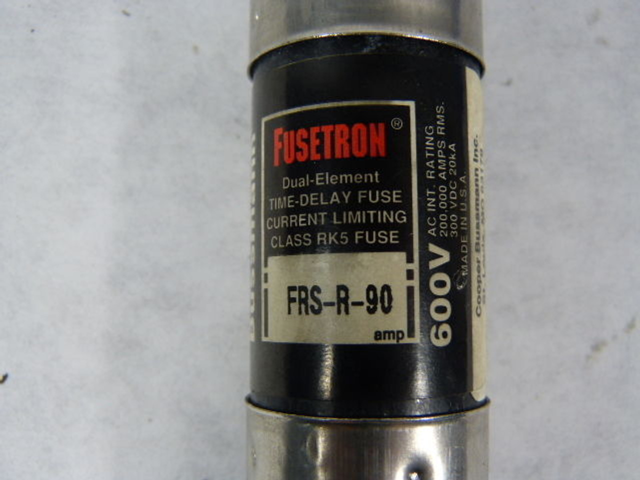 Fusetron FRS-R-90 Time Delay Fuse 90A 600V USED