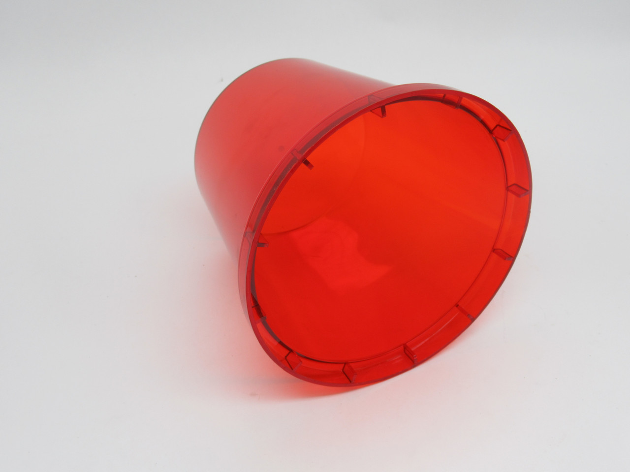 Generic BEACON Plastic Beacon Light Cover RED 5-7/16"Dia. 5-1/8"Height USED