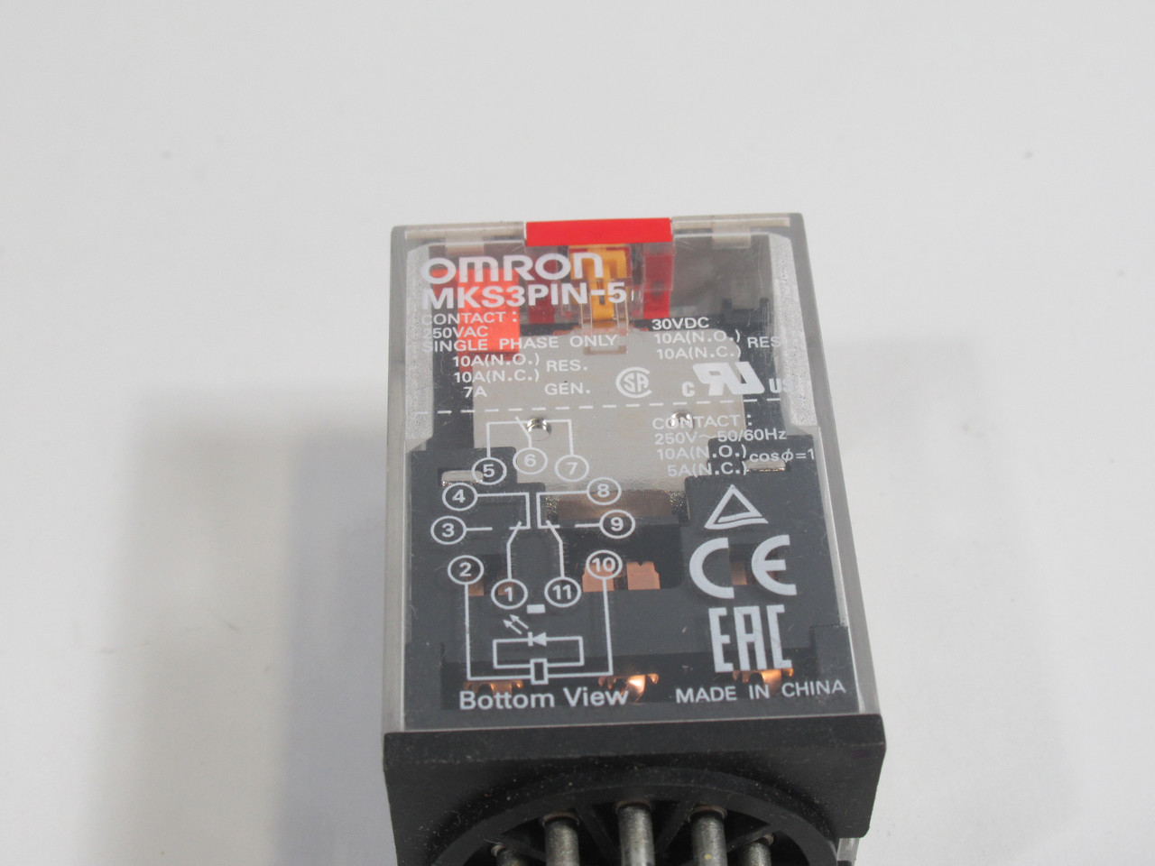 Omron MKS3PIN-5 AC120 Plug In Relay 120VAC USED