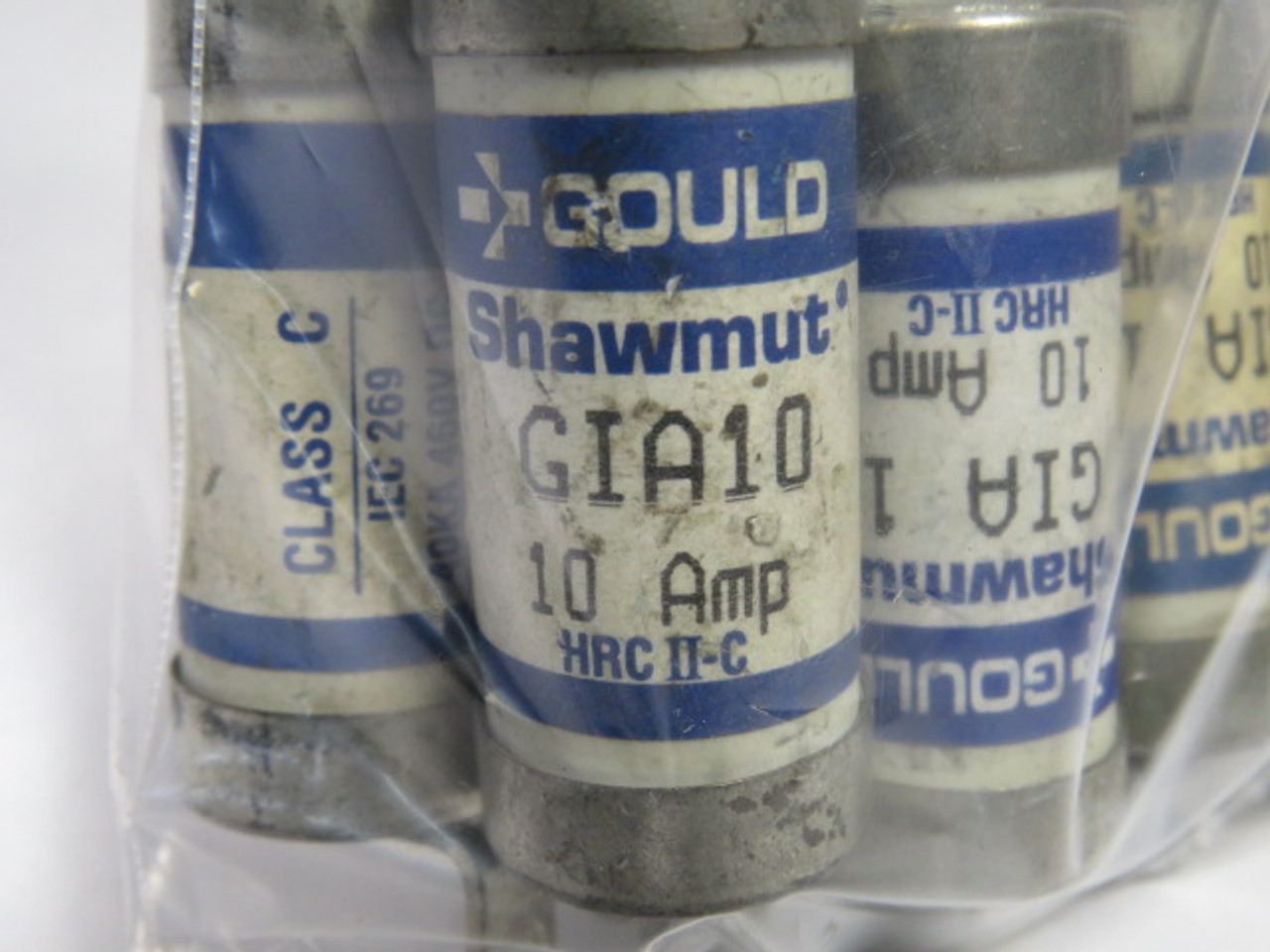 Gould Shawmut GIA-10 Bolt-on Fuse 10A 460Vdc Lot of 10 USED