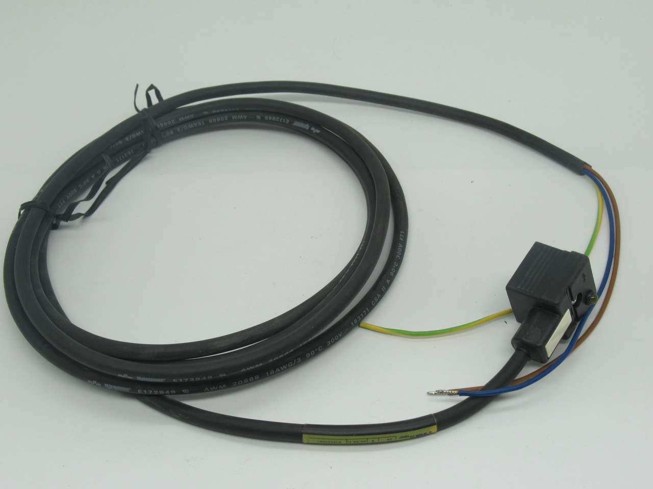 Molex E452B3A30012C4H Valve Connector Assy 24V 5A 3m Cable SHEATH CUT NOP