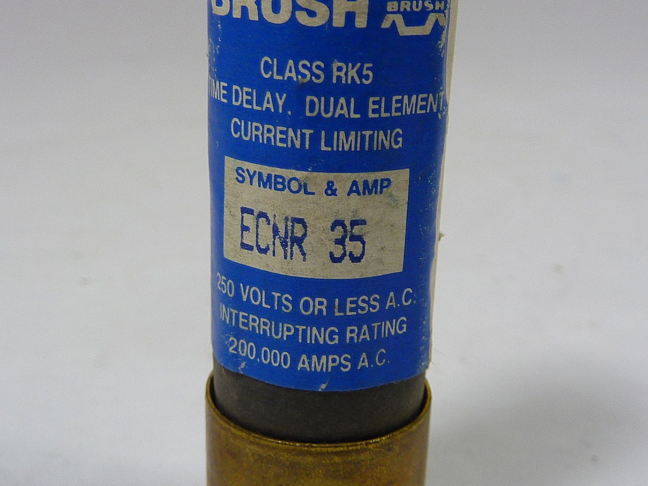 Brush ECNR-35 Time Delay Dual Element Fuse 35A 250V USED