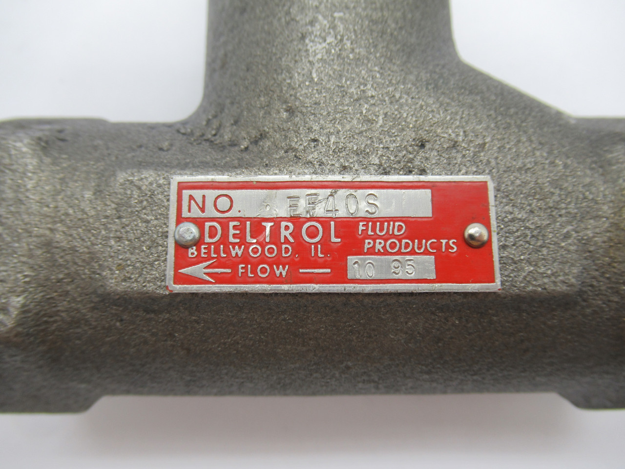 Deltrol EF40S Hydraulic Valve, Inline Flow Control 1" Female Pipe Port NOP