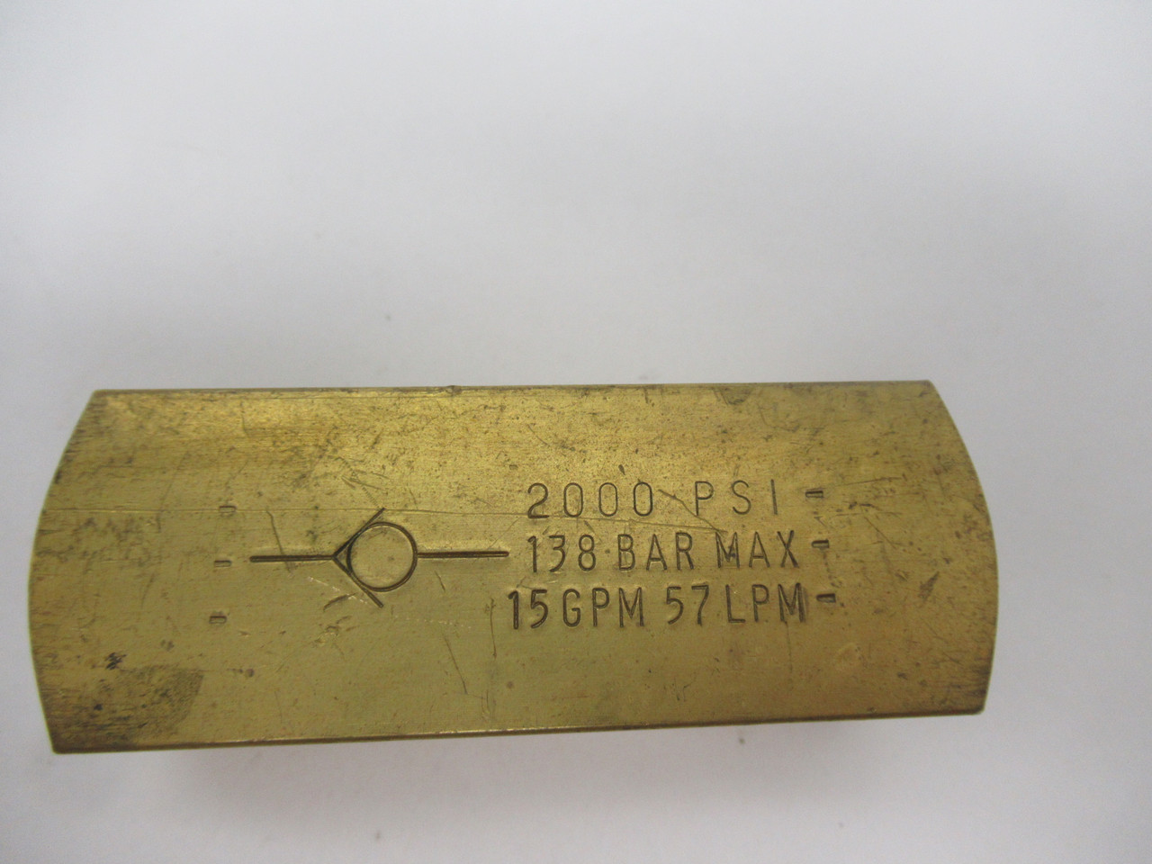 Parker C1200B Valvola Idraulica In Ottone - 2000 PSI / 138 Bar Max, 26 GPM / 95 LPM - Usata In Buone Condizioni - Foto 4