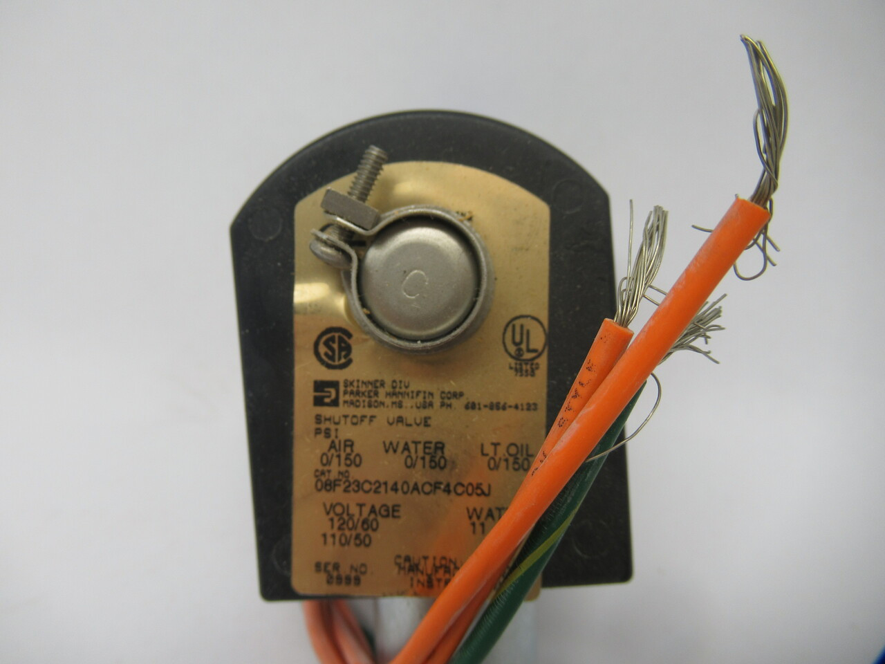 Parker 08F23C2140ACF4C05J Solenoid Valve 1/2NPT 110/120V 11W Brass NEW