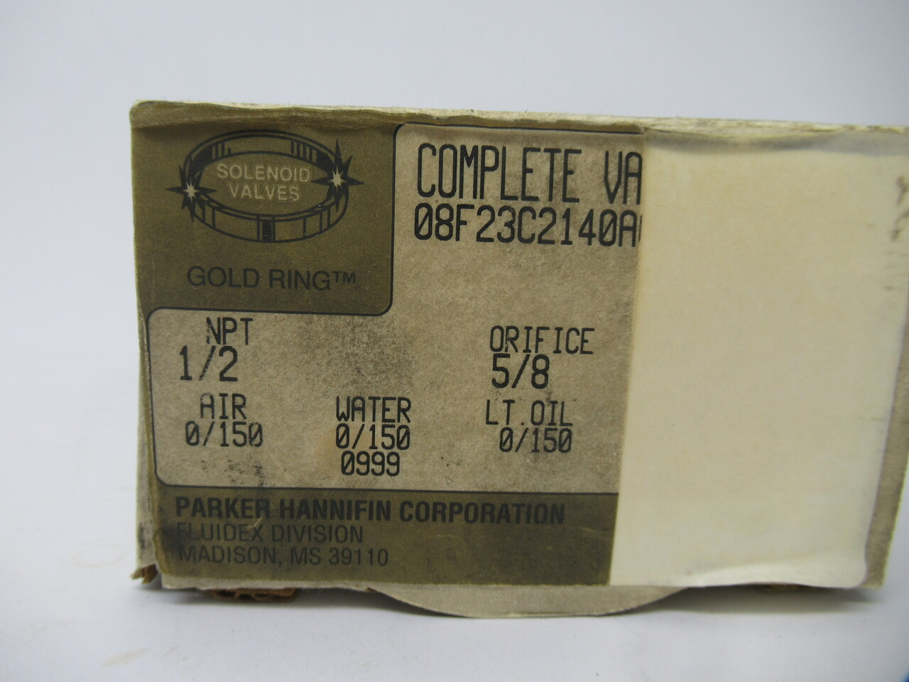 Parker 08F23C2140ACF4C05J Solenoid Valve 1/2NPT 110/120V 11W Brass NEW